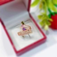 ราคา แหวนนาค พลอย3ชั้น เล่นแสง มีไซค์ 50-66 มีใบรับประกัน (23272823855)