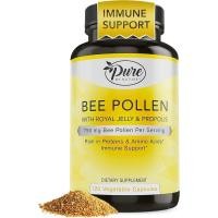 ราคา Pure By Nature Bee Pollen อาหารเสริมพร้อม Propolis & Royal Jelly สําหรับสนับสนุนภูมิคุ้มกัน, สารต้านอนุมูลอิสระ, แคปซูลมังสวิรัติที่ไม่ใช่จีเอ็มโอ 120 (51652472292)