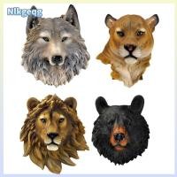 ราคา [nlkgeqg] รูปปั้นหัวสัตว์ติดผนังเรซิ่นประติมากรรมหัวสัตว์หมาป่าเสือดาวตกแต่งผนัง (29533650499)