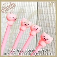 ราคา 4 / 8 / 12 ชิ้น / 1 โหลเจลปากกา / ปากกาหมึก / ปากกาสีดําตัวละครสัตว์กระปุกออมสินหมูนุ่มสีชมพูพาสเทลน่ารักของที่ระลึก โจมตี สินค้าขายส่งพร้อม (26665175188)