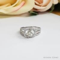 ราคา แหวนเพชรล้อม 1.01 กะรัต น้ำ91L-VS1 (SR-01402) (15998191710)