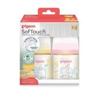 ราคา pigeon PPSU ขวดนมคอกว้างสีชา ลาย safari ขนาด 5,8 ออนซ์ แพค2 (43358952514)