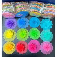 ราคา 600แผ่น รุ่นคละสี กระดาษสาพับห่อเหรียญ โปรยทานพร้อมหนังยาง โหลละ12ถุง ถุงละ50แผ่น ห่อ (27660828730)