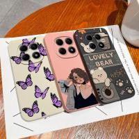 ราคา สําหรับ Xiaomi Poco M8 M8 Pro กรณีผีเสื้อสีม่วงสาวสแควร์ Antipaste กันกระแทก Anti-drop ความเรียบง่ายซิลิโคนปกหลังสําหรับ Xiaomi poco M8 Pro Capa กันชน (56350102895)