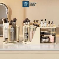 ราคา เดสก์ท็อปแต่งหน้าผลิตภัณฑ์ดูแลผิวกล่องลิ้นชัก,ถาดแต่งหน้าพร้อมที่ใส่แปรงหมุนได้360 พี056 (53700013537)
