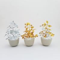ราคา (handmade) ต้นไม้มงคลขนาดเล็ก ต้นไม้เงิน ต้นไม้ทอง (1942360263)