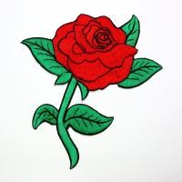 ราคา [ ตัวรีดติดเสื้อ ลาย ดอกกุหลาบ ดอกไม้ สีแดง Size L ] Red Rose Patch DIY งานปักตกแต่ง ตัวรีด ติดเสื้อ ยีนส์ อาร์ม น่ารัก (3341978344)