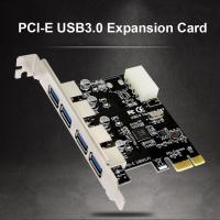 ราคา 4 Port USB 3.0 PCI-E Expansion Card PCI Express PCIe USB 3.0 HUB Adapter 4-Port USB3.0 Controller PCIe Express 1X. (21394755112)
