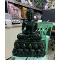 ราคา แกะสลัก พระแก้วเศียรโล้น หินเขียวอินเดีย รวมฐาน หน้าตัก 9นิ้ว ความสูง 17นิ้ว (28927592961)