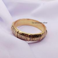 ราคา กำไลถมทอง กำไลเงินแท้92.5 ขนาดหน้าสูง1.5ซม ลายดอกไม้ งานฝีมือเลอค่า เอกลักษณ์จังหวัดนครศรีธรรมราช (27356040877)