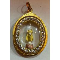 ราคา จี้พระประจำวันเกิด(ปางถวายเนตรประจำวันอาทิตย์) เลี่ยมทองแท้75% กันน้ำ (46302334531)