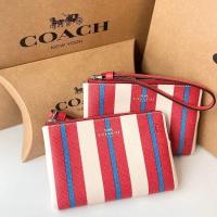 ราคา ✨ Coach คล้องมือ 1 zip S ✨COACH CORNER ZIP WRISTLET WITH SUNDAE GRAPHIC CU254 (25683585341)