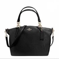 ราคา COACH F36675 พัด 13 นิ้ว หนังแท้ สีดำ (7333090469)