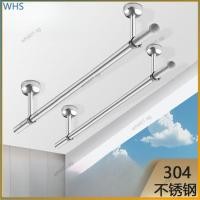 ราคา 304 สแตนเลสคงที่ระเบียงติดเพดานราวตากผ้าราวตากผ้าไม้แขวนเสื้อในร่มแขวนก้านเสื้อผ้า (44326596591)