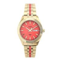 ราคา Timex TW2U82700 Tren Legacy นาฬิกาข้อมือผู้หญิง สายสแตนเลส Gold/Orange หน้าปัด 36 มม. (22274178932)