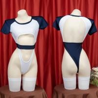 ราคา พร้อมส่งในไทย ส่งแมสได้ เกรดพรีเมียม ชุดบอดี้สูทพละนักเรียนญี่ปุ่นเว้าสูง เว้าช่วงเอวผ้านู่มม คอสเพลย์นักเรียน (23761758587)
