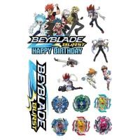 ราคา BEYBLADE BURST ท็อปเปอร์ | BEYBLADE ท็อปเปอร์เค้กชื่อแบบกําหนดเอง | BEYBLADE BURST ธีมตกแต่งเค้กวันเกิด (46502113048)