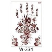 ราคา สติ๊กเกอร์สําเร็จรูปสีแดง HENNA TEMPORARY TATTOO 1PCK 12 ชิ้น/6 ออกแบบ✌✌ (42420773175)