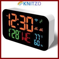 ราคา KNITZO นาฬิกาปลุก, ปฏิทิน ABS นาฬิกาตั้งโต๊ะอัจฉริยะ, พร้อมเทอร์โมมิเตอร์ดิจิตอลไฮโกรมิเตอร์ WiFi จอแสดงผล LED นาฬิการองรับ WIFI การสอบอัตโนมัติ (57552972076)