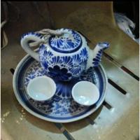 ราคา กาน้ำชาจีนเก่าพร้อมถ้วยชามงานชุด (24788655493)