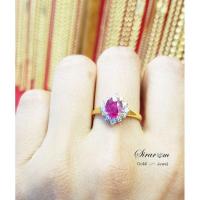 ราคา RD1486 แหวนพลอยแดงทับทิม เพชรแท้ ทองแท้งานทองแท้90% มีใบรับประกันทางร้านทุกชิ้น (28223867971)