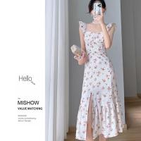 ราคา เดรสสีชมพู สายเดี่ยว น่ารัก เกาะอก แขนกุด แฟชั่น น่ารักสไตล์เกาหลี เจ้าหญิง เสื้อผ้าแฟชั่นผู้หญิง เดรสลายดอกไม้ (22651081728)