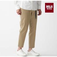 ราคา MUJI 4-Way stretch chino Tapered pants with belt (11337023307)