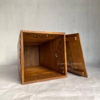 ราคา ถังไม้สัก ถังไม้เก็บของ ถังไม้ ถังขยะ (11384285253)