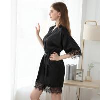 ราคา ข้ามพรมแดนแขนลูกไม้สีทึบ ชุดนอนสำหรับคืนที่อบอุ่น พร้อมเสื้อคลุมอาบน้ำฤดูร้อนสำหรับสตรี ผ้าไหมคาร์ดิแกนที่สามารถสวมใส่ออกนอกบ้าน (40426981287)