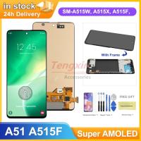 ราคา Super AMOLED A51 หน้าจอแสดงผล Lcd ดิจิทัล Lcd 4G พร้อมลายนิ้วมือ สําหรับ Samsung Galaxy A51 A515 A515F DSN A515F DSM (22128385407)