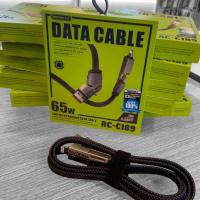 ราคา สายชาร์จเร็ว 4หัว 2in2 สายถักแบบแบน เเข็งแรงทนทาน 1เมตร จ่ายไฟสูงสุด 65W REMAX RC-C189 ประกัน 1 ปี (40201670550)