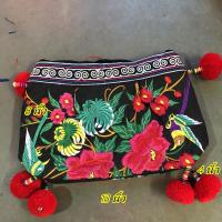 ราคา กระเป๋าชาวเขา ปัก กระเป๋าม้ง ผ้าฝ้ายสะพาย ทำด้วยมือ งานปราณีต สีสันสดใส ประดับปอม ปอม (9533052506)