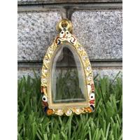 ราคา ตลับพระ กรอบพระ กรอบรูปหล่อ รูปหล่อ หลวงปู่ทอด หลวงพ่อเงิน ทองลงยา ฝั่งเพชร ขนาด สูง 3.7 cm กว้าง 2.3 cm (5017523915)