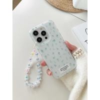 ราคา เคสไอโฟน F143 ลายดอกไม้จิ๋วสีเขียวมิ้น+สายคล้องมือ (23287351059)