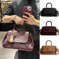 ราคา ของแท้ 100% กระเป๋า COACH SLOUCHY ROGUE 35 - หนังวัวแท้ กระเป๋าสะพาย/ถือ สายสะพายถอดได้ (48250265066)