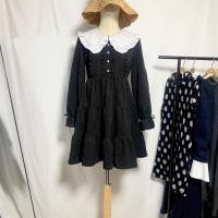 ราคา เดรสญี่ปุ่น สีดำสนิท คอบัว (มือสอง) (20589709103)