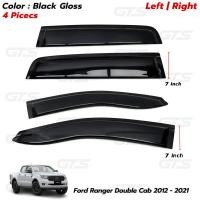 ราคา กันสาด กันสาดฝน ทรงใหญ่ 7 นิ้ว สีดำ สำหรับ Ford Ranger XLT Wildtrak Hi-Rider ปี 2012-2021 (10663322370)