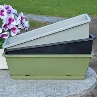 ราคา สิ่งประดิษฐ์ระเบียงขนาดใหญ่พิเศษแถบยาวปลูกผักหนาพิเศษปลูกดอกไม้กระถางดอกไม้กระถางเรซินหม้อ Lonhoe พลาสติก SYWF (41373899996)