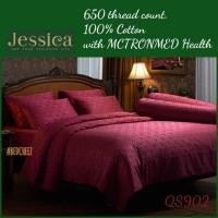 ราคา ผ้าปูที่นอน (ไม่รวมผ้านวม) **ทอ 650 เส้น** Jacquard 100% Cotton by Jessica QS เจสสก้า (27601133856)