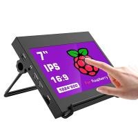 ราคา APROTII Raspberry Pi 4 หน้าจอ 7" Raspberry Pi Monitor พร้อมเคส 1024X600 จอแสดงผลหน้าจอสัมผัสแบบ Capacitive พร้อมขาตั้งสาย USB/HDMI (29983790374)