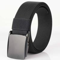 ราคา ใหม่กอล์ฟกีฬาเข็มขัดยางยืดโลหะหัวเข็มขัดอัตโนมัติ Tough ยืดไนลอนเข็มขัดผู้ชาย 120 ซม (27078170002)