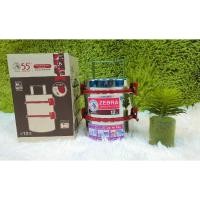 ราคา ปิ่นโต ปิ่นโตม้าลาย Zebra ปิ่นโต Smart Lock II 12 ซม. 2 ชั้น สีแดง 55 ปี ตราหัวม้าลาย 150234 ปิ่นโตสุญญากาศ (18805063023)