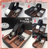 ราคา F.A ว่าแท้100% coach แท้ เข็มขัดผู้ชาย เข็มขัดโลโก้ C พิมพ์ลายคลาสสิค ใส่กลับด้านได้ 66125 (28264000429)