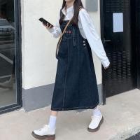 ราคา Hot saleกระโปรงเอี๊ยมยีนส์ สีฟ้า เอี๊ยมกระโปรง เดรสสายเดี่ยว ชุดคลุมท้อง Teddy Overalls (23609152069)