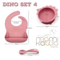 ราคา Dino Set 4(Bowl+Spoon+Bib) เหมาะสำหรับเด็กวัย 6 เดือนขึ้นไปและทุกคนในครอบครัว‍‍ (22252011437)