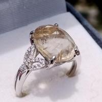 ราคา #ไซส์55 #แหวนไหมทองเจียระไนทรงไข่ #เงินแท้92.5 (22861132067)