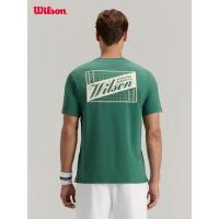 ราคา Wilsons เสื้อยืดแขนสั้นผู้ชาย ลายกีฬา ล่าสุด ทำจากผ้าฝ้ายแท้ สวมใส่สบาย (48002411058)