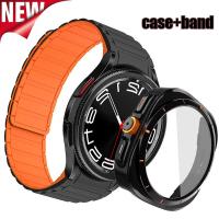 ราคา เคส + สายรัดแม่เหล็กซิลิโคนสําหรับ Samsung Galaxy Watch 7 6 40 มม.44 มม.ชุดสําหรับ Samsung Galaxy Watch 6 7 (26268838332)