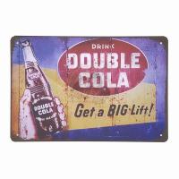 ราคา ป้ายสังกะสีวินเทจ Drink Double Cola, Get a Big Lift!, ขนาด 20x30 ซม. (4016676339)