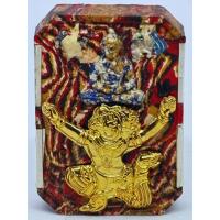 ราคา (353) เหรียญพระแท้ จี้พระ พระผงมนต์พระกาฬ เนื้อลายเสือแดง ดำ ขาว เหลือง หนุมานหน้ากากชุบทอง ตะกรุดเงิน 4 ดอก โรยแบงค์เสก (48000662466)